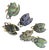 Bochic Multi Color Natural Sapphire and Mix Gem Candy "Beetle" Brooch or Pendent For Sale