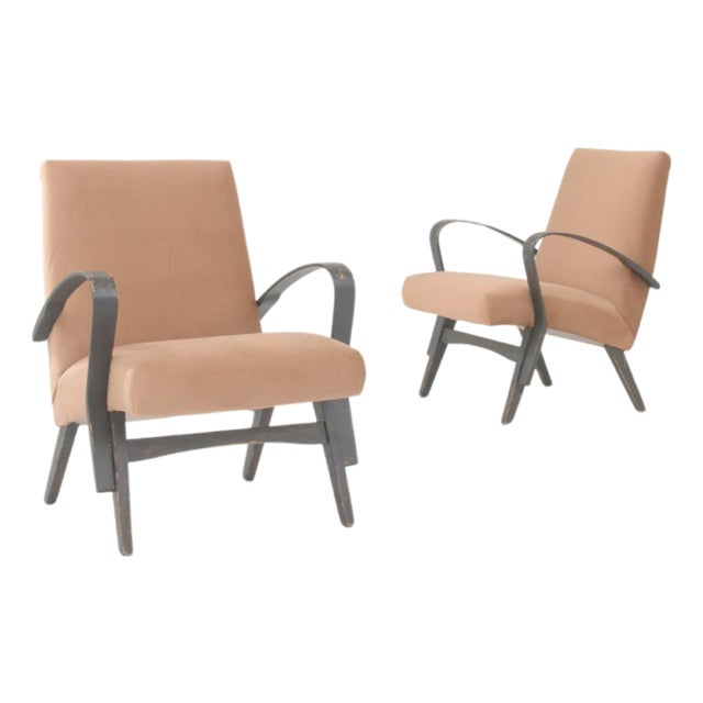 1960s Czech Upholstered Armchairs By Tatra - A Pair For Sale