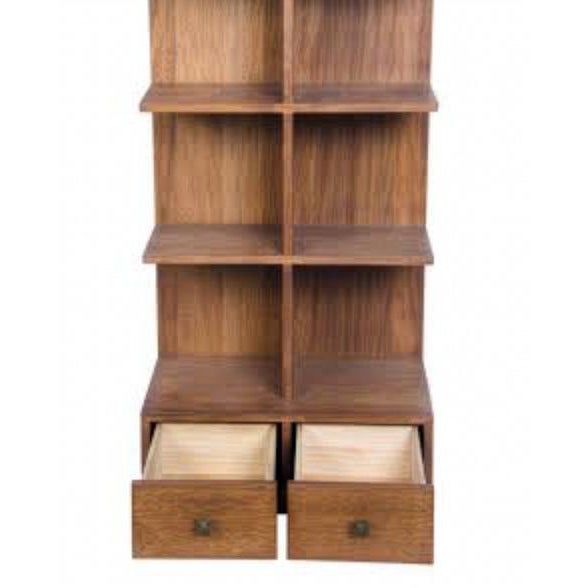 Modern Noir Furniture Zip Bookcase - Dark Walnut For Sale - Image 3 of 5