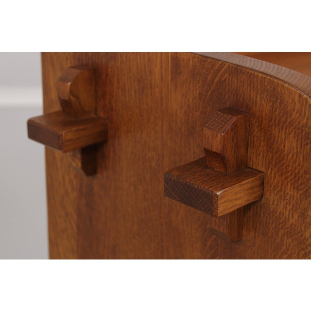 Wood Stickley Mission Oak 1 Door Bookcase For Sale - Image 7 of 18