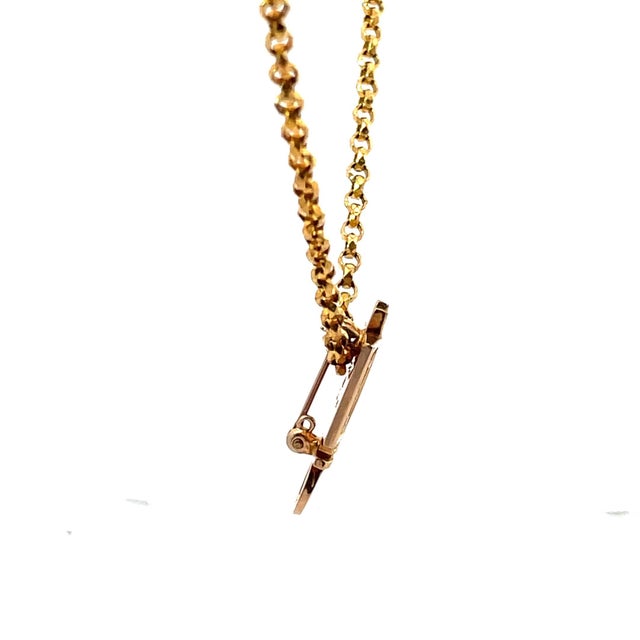 Modern Vintage 10k Yellow Gold Pi Lambda Theta Honor Society Book Pendant Necklace For Sale - Image 3 of 6