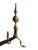 Late 19th Century Antique Brass Steeple Top Andirons - A Pair For Sale - Image 5 of 8