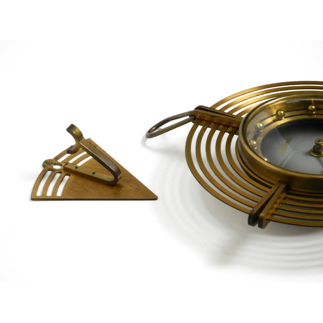 Mid-Century Modern Wall Clock in Brass from Atlanta, 1950s For Sale - Image 9 of 18