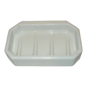 Early 20th Century White Ceramic Soap Dish Shower Tray