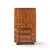 Lane Staccato Brutalist Mid Century Walnut Armoire Highboy Dresser This highboy measures: 38 wide x 19.5 deep x 64 inches...