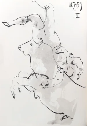1980s "Toros y Toreros 13b" Lithograph After Pablo Picasso