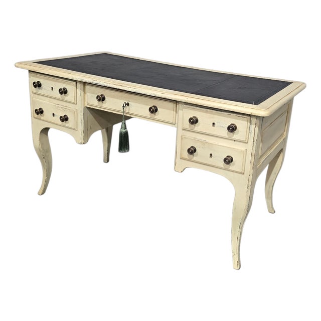 French Painted Kneehole Desk, 1880 For Sale