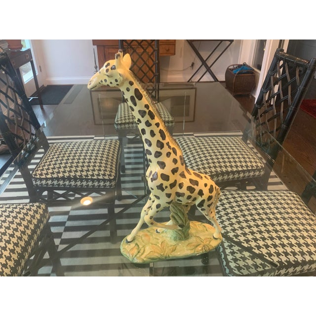 Ceramic 1980s Large Porcelain Giraffe For Sale - Image 7 of 13