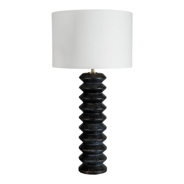 Regina Andrew Accordion Table Lamp in Ebony For Sale