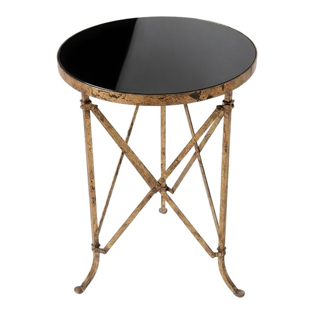 Late 20th Century Maison Jansen Style Gilt Drinks Table - Newly Painted For Sale