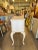 Vintage white wash wood console cabinet with Queen Anne legs. This would be great in a large entry way or as a side table...