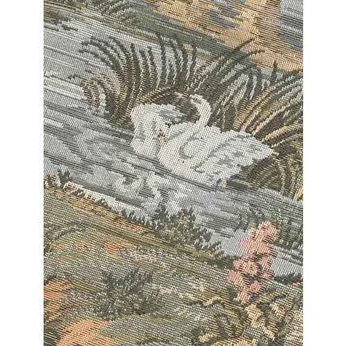 Vintage French Jacquard Tapestry with Fountain Motif, 1980s For Sale - Image 17 of 18