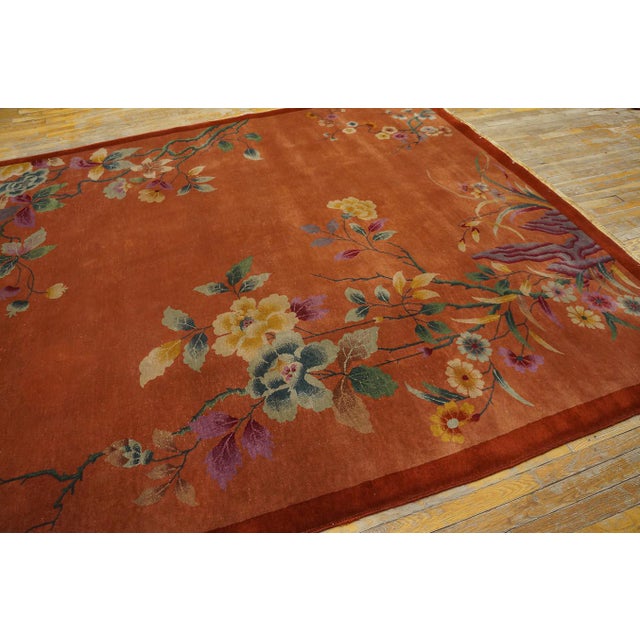Textile 1920s Chinese Art Deco Carpet ( 8' X 9' 6" - 245 X 290 CM ) For Sale - Image 7 of 12