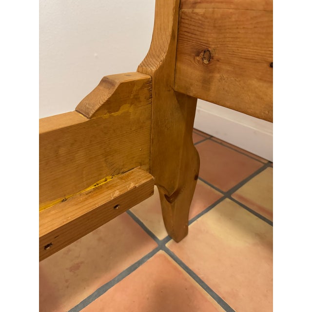 Solid Pine Hacienda-Style Queen Bed Frame For Sale - Image 15 of 17