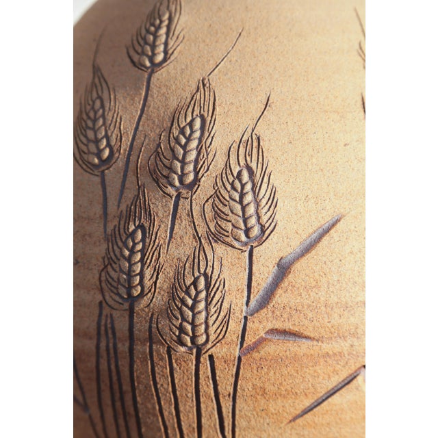 1970 'Wishon-Harrell' California Studio Pottery Earthenware Table Lamp, Mid-Century Stoneware For Sale - Image 14 of 17