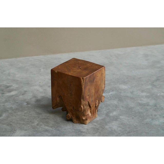 Gold Sculptural Root Stool in Elm, 1970s For Sale - Image 8 of 12