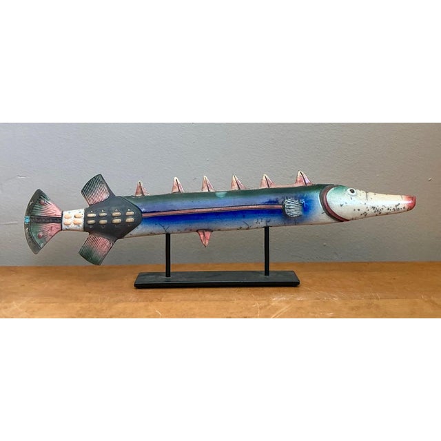 Vintage Ceramic Fish Sculpture For Sale - Image 11 of 14