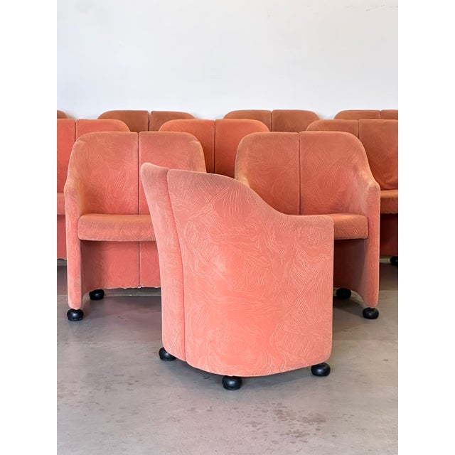 Mid-Century Modern Vintage Fabric Armchairs, 1980s, Set of 10 For Sale - Image 3 of 18