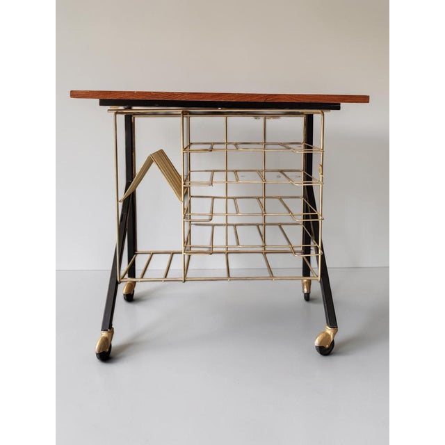 Mid-Century Modern Vinyl Record Storage Side Table, 1960s For Sale - Image 3 of 12