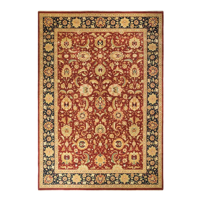 Mogul Collection Hand-Knotted Area Rug - Orange 12' 3" x 17' 4" For Sale
