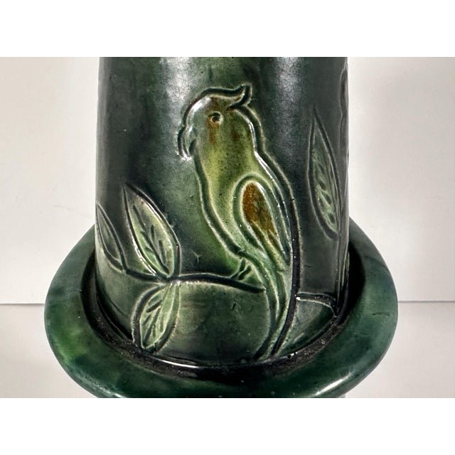 Art Nouveau Belgium Pottery Jug with Twisted Handle For Sale - Image 4 of 10