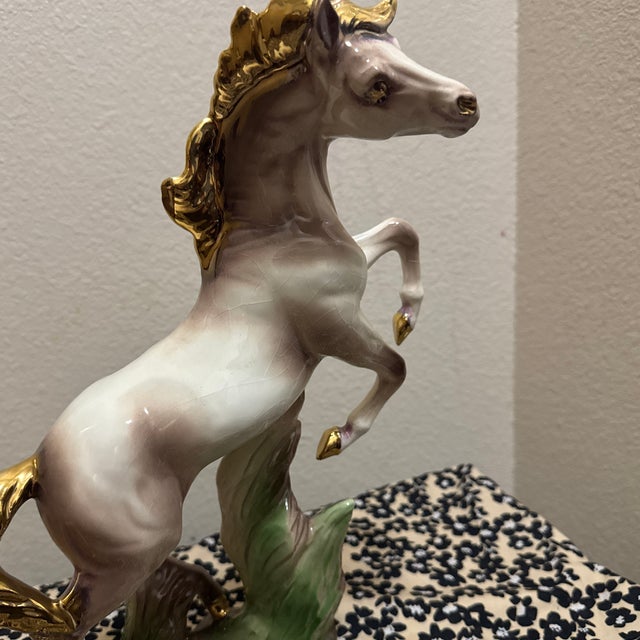 Mid-Century Modern Mid-Century Modern Rearing Horse Sculpture by Marcia of California, Circa 1950s For Sale - Image 3 of 6