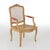 Antique French Louis XV Fruitwood & Cane Arm Chair 1900 For Sale - Image 4 of 12