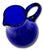 Stunning Vintage Retro Art Deco Deep Cobalt Blue Hand Blown Art Glass Pitcher - Circa Mid 20th Century For Sale In Boston - Image 6 of 18