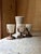 Copper Vintage Brutalist Barware Set with Hand-Molded Capa Carafe and Vessels with Copper Bases, Set of 4 For Sale - Image 8 of 12
