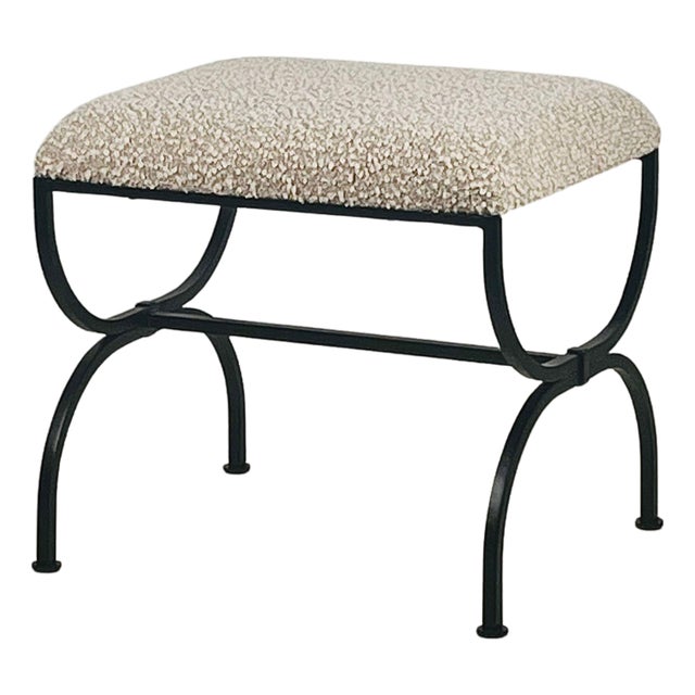 Wide 'Strapontin' Stool by Design Frères For Sale