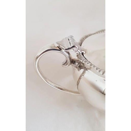 Sterling Silver Mustard Pot and Spoon from Edward Barnard & Sons, London, 1960, Set of 2 For Sale - Image 15 of 18