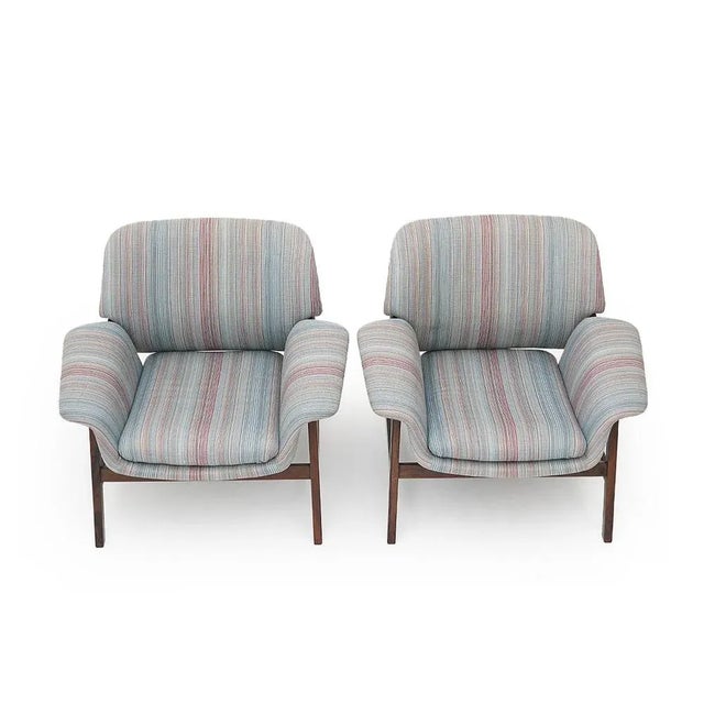 Mid-Century Modern Model 849 Armchairs by Gianfranco Frattini for Cassina, 1950s, Set of 2 For Sale - Image 3 of 14
