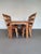 Brutalist Wabi Sabi Elm Dining Chairs and Table, Set of 6 For Sale - Image 13 of 14
