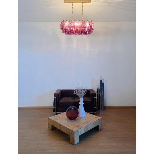 Amethyst Murano Glass Poliedri Chandelier by Carlo Scarpa, 1990s For Sale - Image 13 of 18
