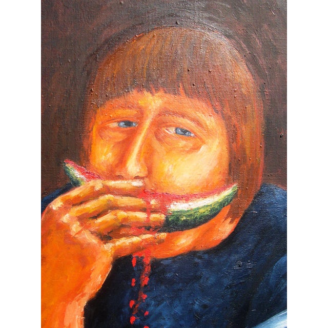 1980s Peter Loeding, Workers on Their Lunch Break, 1980s, Oil Painting on Canvas, Framed For Sale - Image 5 of 9