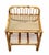 1960s Rattan and Bamboo Bedside Table with a Brass Shelf, Italy, 1960s For Sale - Image 5 of 7