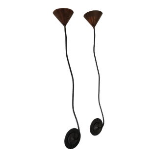 1990s Michael Aram Post Modern Candle Sconces- Set of 2 For Sale