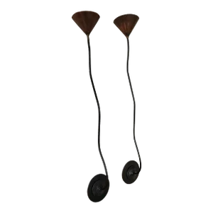 1990s Michael Aram Post Modern Candle Sconces- Set of 2