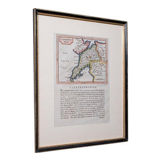 Antique Dual Sided Carnarvonshire Map, Atlas Excerpt, North Wales, Cartography For Sale
