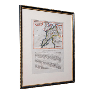 Antique Dual Sided Carnarvonshire Map, Atlas Excerpt, North Wales, Cartography