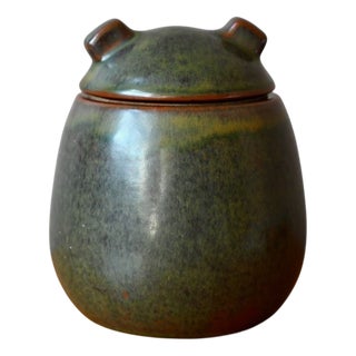 Covered Pot by Erik Rahr for Saxbo, 1930s For Sale