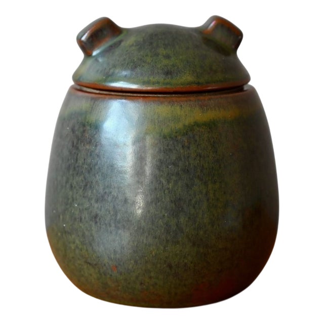 Covered Pot by Erik Rahr for Saxbo, 1930s For Sale