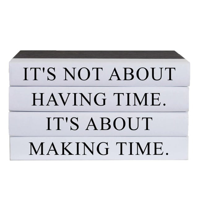 Let your thoughts be seen with these four decorative hardback books in black with white spines.