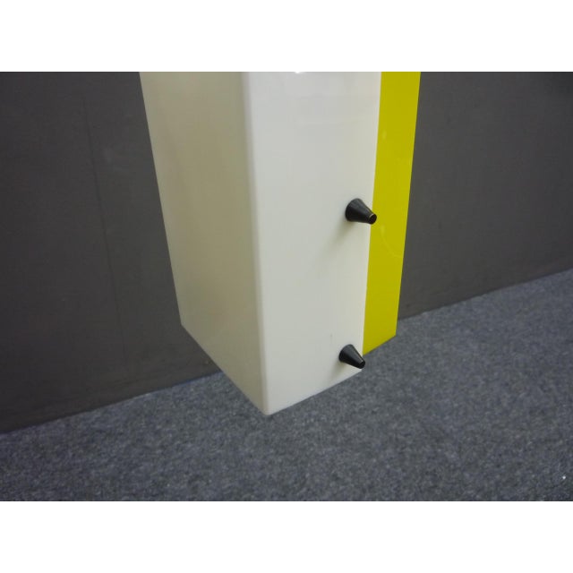 White Space Age Acrylic Glass Pendant Lamp, 1950s For Sale - Image 8 of 12