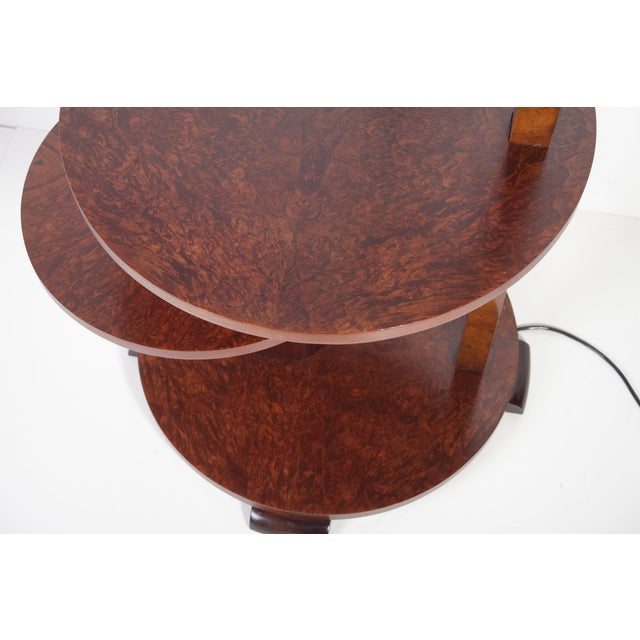 Art Deco Walnut Burl and Chrome Floor Lamp, 1920s For Sale - Image 17 of 18