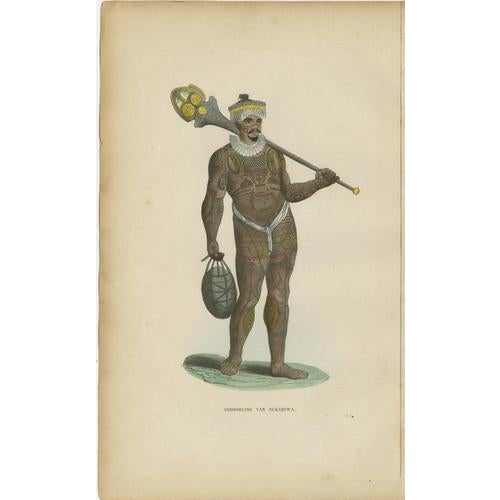 European School Artist, Pacific Islanders & Polynesian Costume, 1852, Print, Set of 10 For Sale - Image 3 of 13