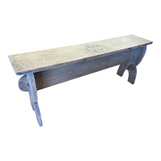 Mid 19th Century English Oak Vestry Bench For Sale