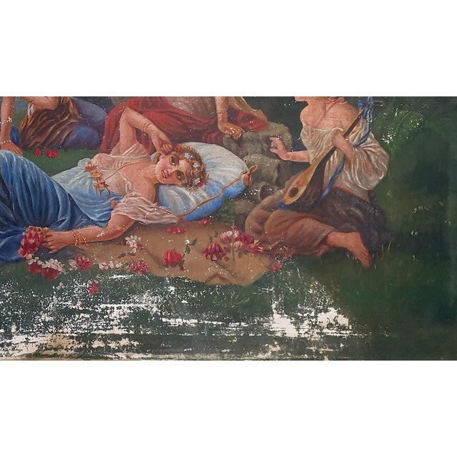 Oil Painting of Women in Landscape, Soviet Ukrainian Art 80-140 For Sale - Image 6 of 6