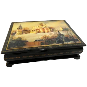 Russian Lacquer Box With the Annunciation Cathedral