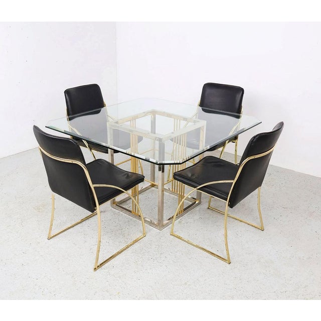 Vintage Brass and Glass Dining Table, 1970s For Sale - Image 13 of 14